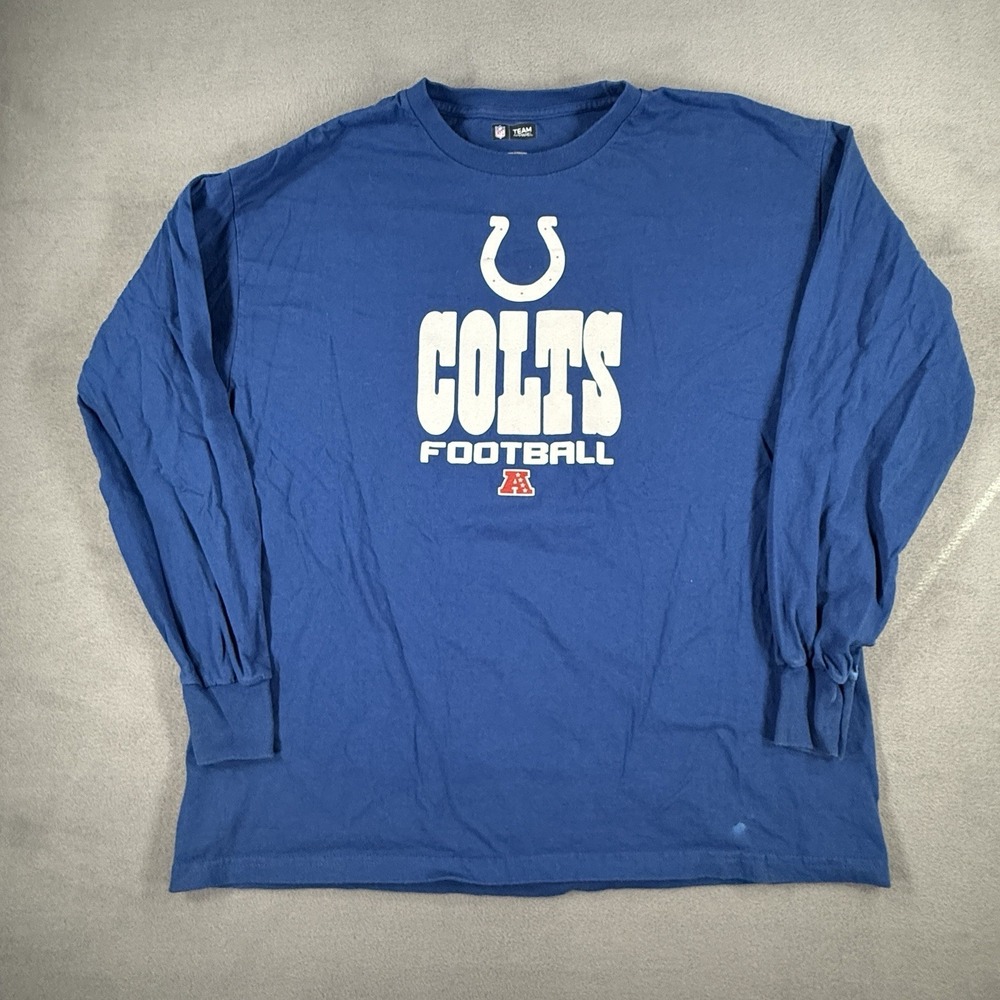 NFL Indianapolis Colts Long Sleeve Blue Shirt XL Sleeve Logo Football